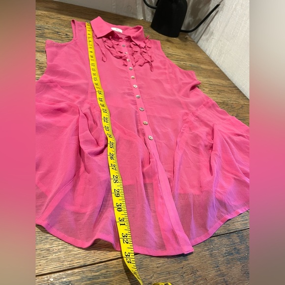 Paul Brial sleeveless ruffled blouse – Size 4 12US - Picture 5 of 10